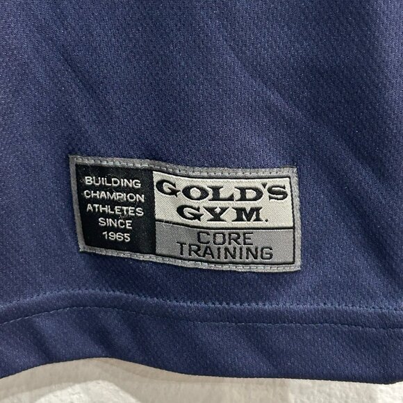 Golds Gym Mens Navy Gym-Dri Sleeveless Training Tank Top Size Small Athletic - Picture 3 of 9